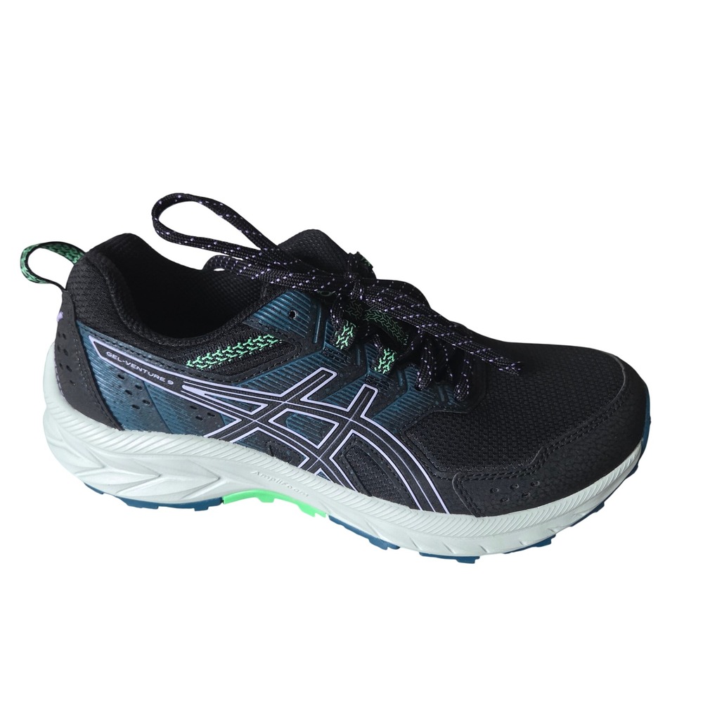 ASICS Gel-Venture 9 Trail Running Shoes Womens 8 Black Digital Violet 1012B313